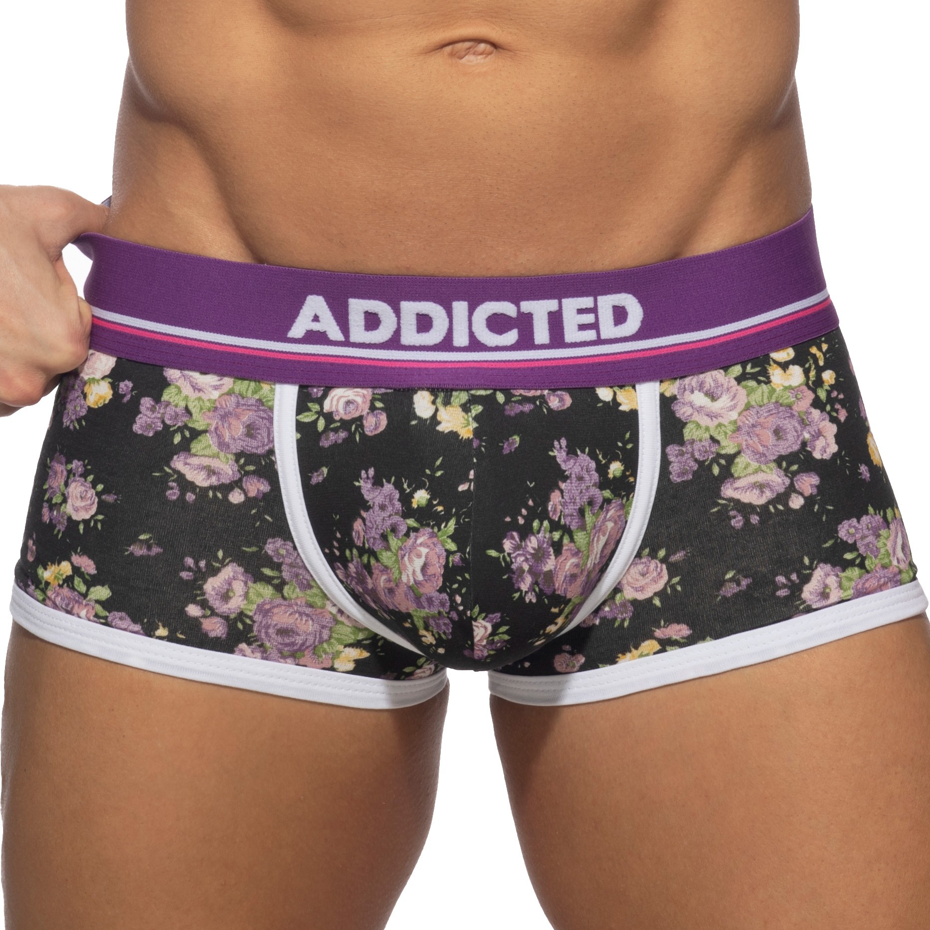 Trunk Violet flowers: Boxers for man brand ADDICTED for sale online