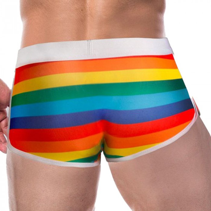 Boxer shorts, Shorty of the brand CUT4MEN - C4M Renaissance - Rainbow Athletic Boxer Shorts - Ref : C4M06 RAINBOW