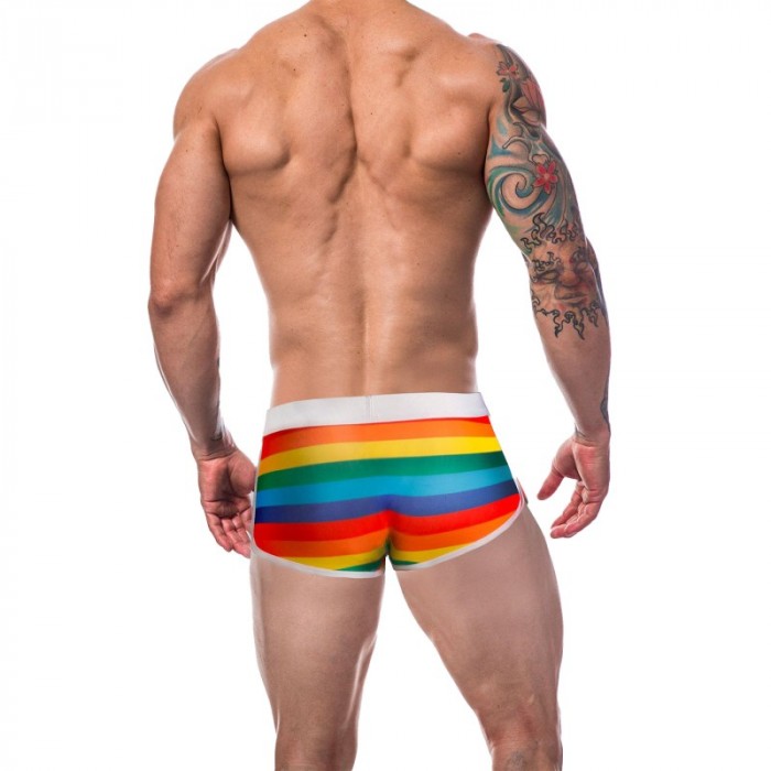 Pantaloncini boxer, Shorty del marchio CUT4MEN - Boxer athlétique C4M Rainbow - Renaissance - Ref : C4M06 RAINBOW