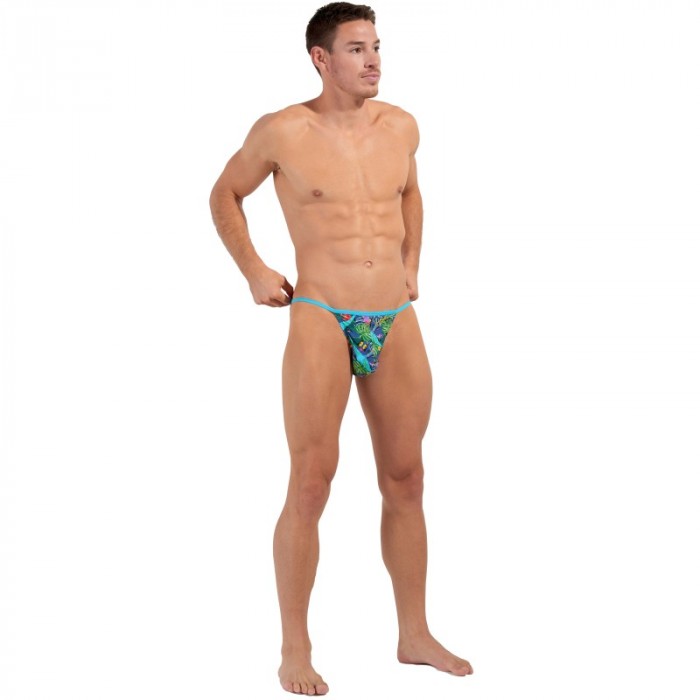 Slip de la marca HOM - Tanga HOM Funky Styles - azul - Ref : 402816 I0RA