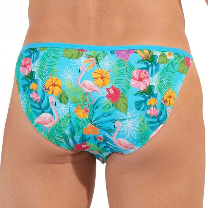 Slip de la marca HOM - Tanga HOM Funky Styles - turquesa - Ref : 402816 P0PF