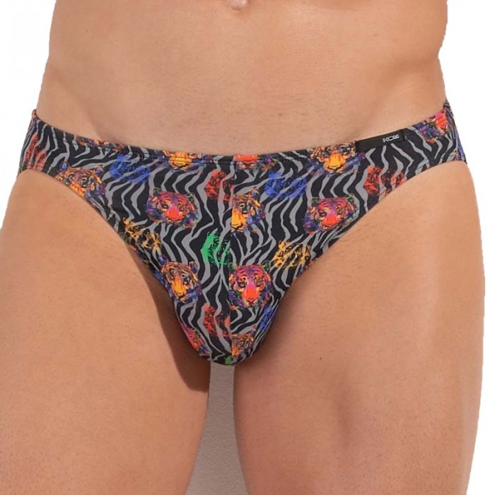 Slip de la marca HOM - Micro Calzoncillos Comfort  HOM Funky Styles - gris - Ref : 402817 P284