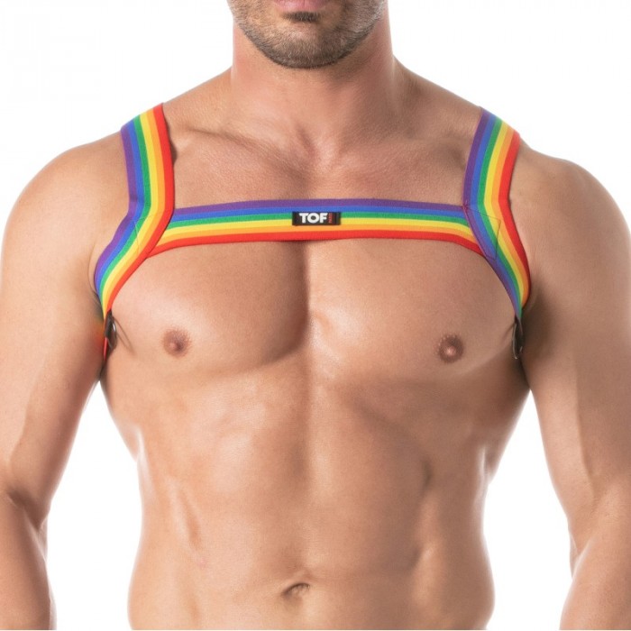 Harnais de la marque TOF PARIS - Harnais H Tof Paris Rainbow - Ref : TOF385RW