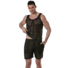 Short de la marque TOF PARIS - Short long Tof Paris See Through - noir - Ref : TOF390N