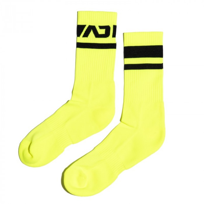 Socken der Marke ADDICTED - Chaussettes AD néon - jaune - Ref : AD1217 C31