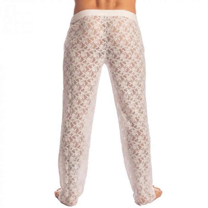 Pantalon de la marque L HOMME INVISIBLE - White Lotus - Pantalon Lounge - Ref : HW169 ARA 002