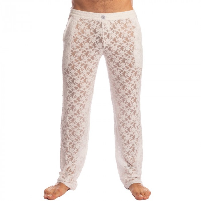 Pantalones de la marca L HOMME INVISIBLE - White Lotus - Pantalones Lounge - Ref : HW169 ARA 002