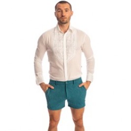 Short de la marque L HOMME INVISIBLE - Udaipur Aqua - Short - Ref : RW01 UDA 040