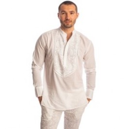 Haut lounge del marchio L HOMME INVISIBLE - Udaipur Bianco - Tunica - Ref : HW123 UDA 002