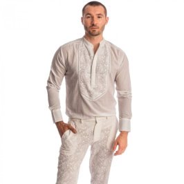 Haut lounge de la marque L HOMME INVISIBLE - Udaipur Blanc - Tunique - Ref : HW123 UDA 002