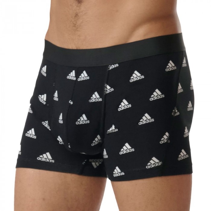 Lots de la marque ADIDAS - Lot de 2 boxers Active Flex Cotton Adidas Sport - bleu et noir à logo - Ref : IB01 0913