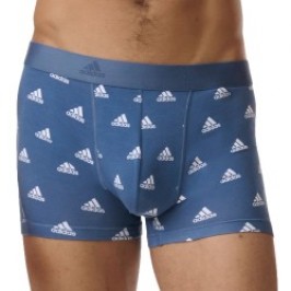 Packs der Marke ADIDAS - Adidas Sport - Active Flex Baumwolle 2er-Pack Boxershorts mit schwarzem und blauem Logo - Ref : IB01 09