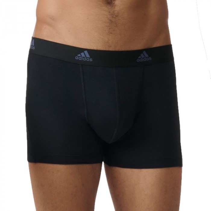 Packs der Marke ADIDAS - Adidas Sport - Active Flex Boxershorts aus Baumwolle 3er-Pack schwarz, grau & camo grey - Ref : IB00 09