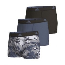 Packs der Marke ADIDAS - Adidas Sport - Active Flex Boxershorts aus Baumwolle 3er-Pack schwarz, grau & camo grey - Ref : IB00 09