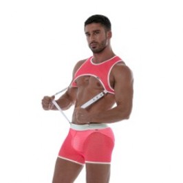 Harness of the brand TOF PARIS - Tof Paris Pink Neon Mesh Harness - Ref : TOF242PF