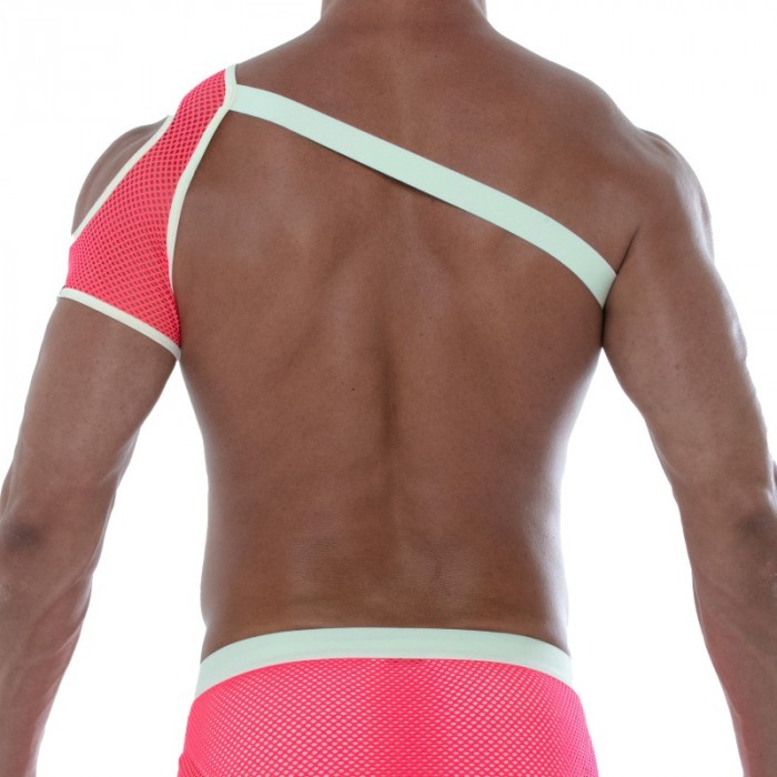 Geschirr der Marke TOF PARIS - Tof Paris Neon Rosa Mesh Schultergurt - Ref : TOF244PF