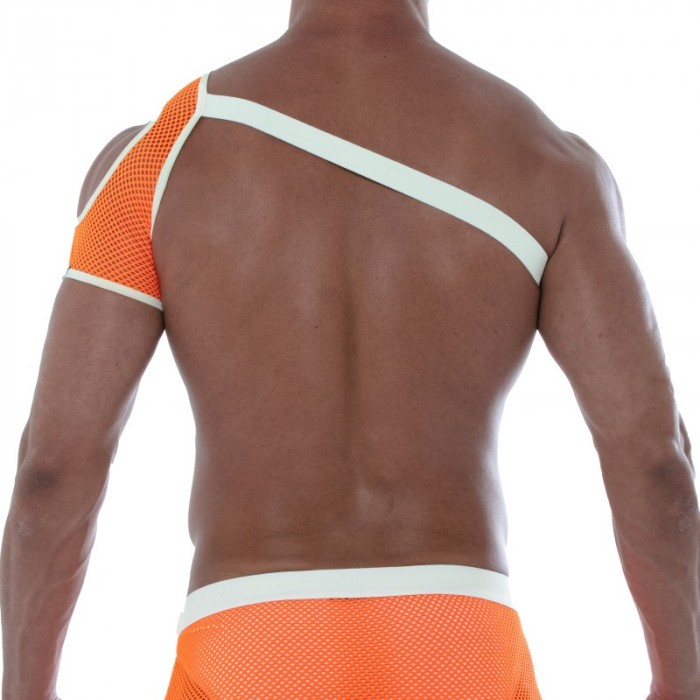 Geschirr der Marke TOF PARIS - Tof Paris Neon Orange Mesh Schultergurt - Ref : TOF244OF