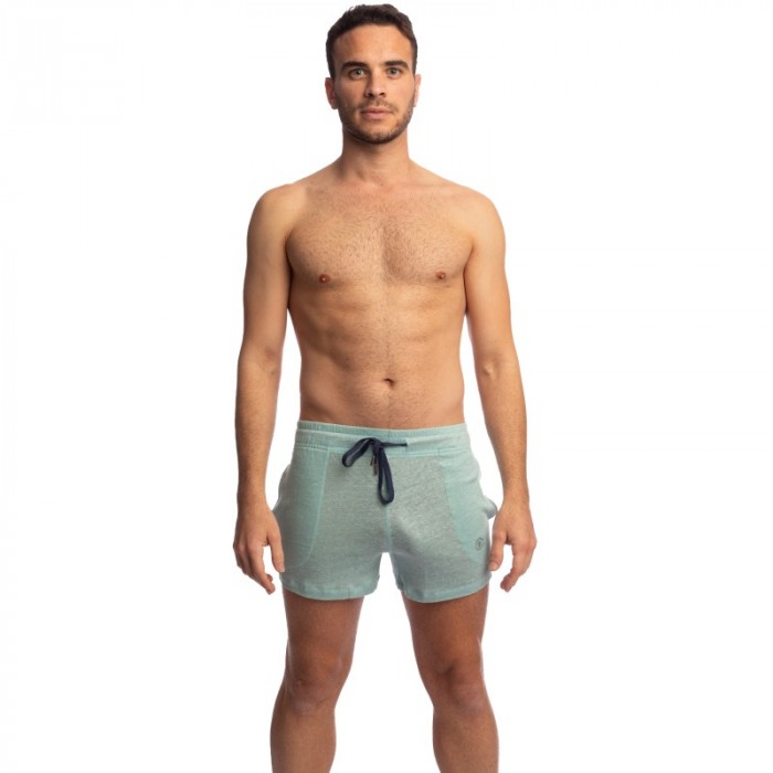 Corto de la marca L HOMME INVISIBLE - Nieuport Turquesa - Pantalones cortos de estar por casa L Homme Invisible - Ref : RW29 NIE