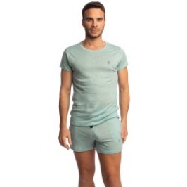 Maniche del marchio L HOMME INVISIBLE - Nieuport Turchese - T-shirt girocollo L Homme Invisible - Ref : RW32 NIE C21