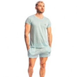 Short Sleeves of the brand L HOMME INVISIBLE - Nieuport Turquoise - Round Neck T-shirt L Homme Invisible - Ref : RW32 NIE C21