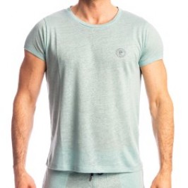 Kurze Ärmel der Marke L HOMME INVISIBLE - Nieuport Türkis - Rundhals-T-Shirt L Homme Invisible - Ref : RW32 NIE C21