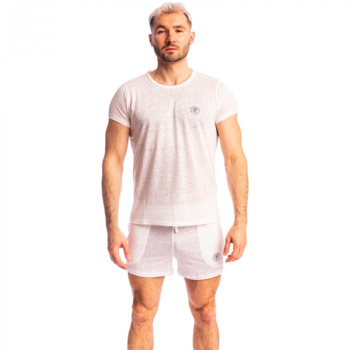 Short of the brand L HOMME INVISIBLE - Nieuport White - Short Lounge Shorts L Homme Invisible - Ref : RW29 NIE 002