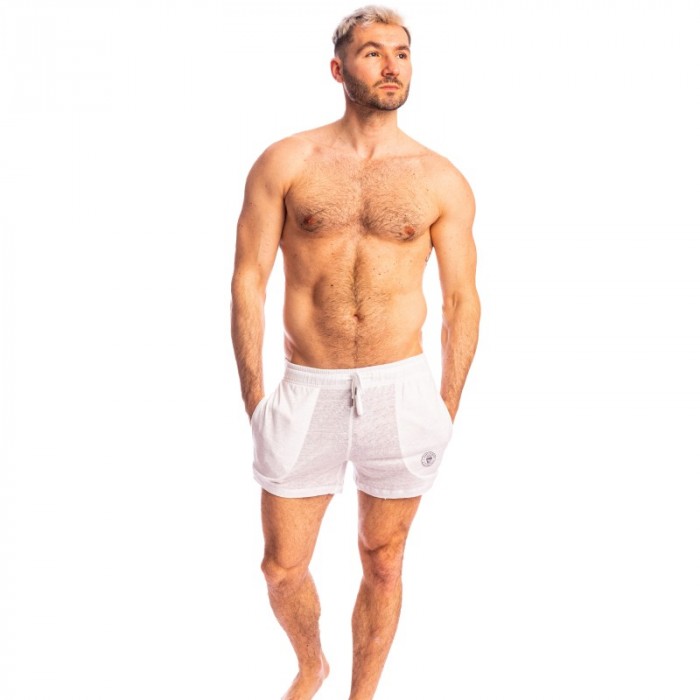 Short of the brand L HOMME INVISIBLE - Nieuport White - Short Lounge Shorts L Homme Invisible - Ref : RW29 NIE 002