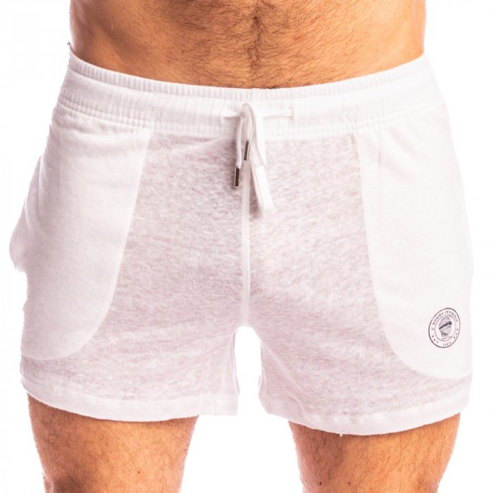 Corto de la marca L HOMME INVISIBLE - Nieuport Blanco - Pantalones cortos de estar por casa L Homme Invisible - Ref : RW29 NIE 0