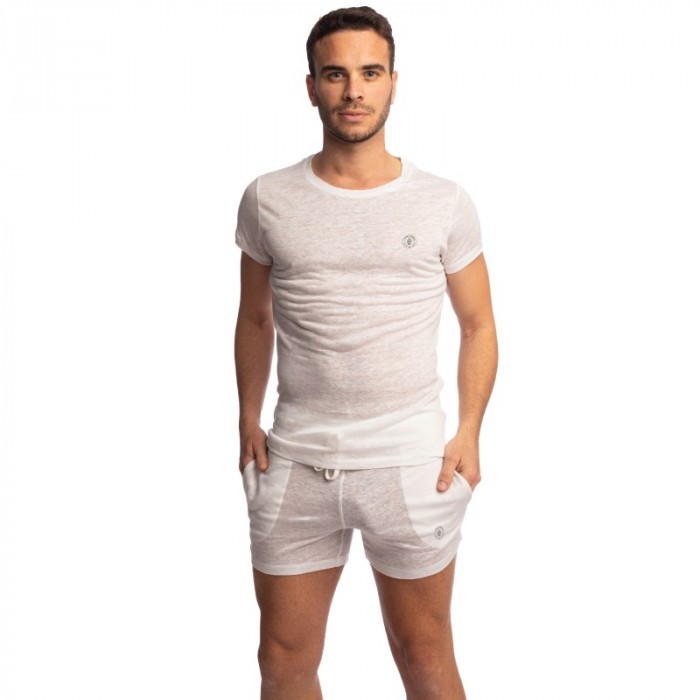 Corto de la marca L HOMME INVISIBLE - Nieuport Blanco - Pantalones cortos de estar por casa L Homme Invisible - Ref : RW29 NIE 0