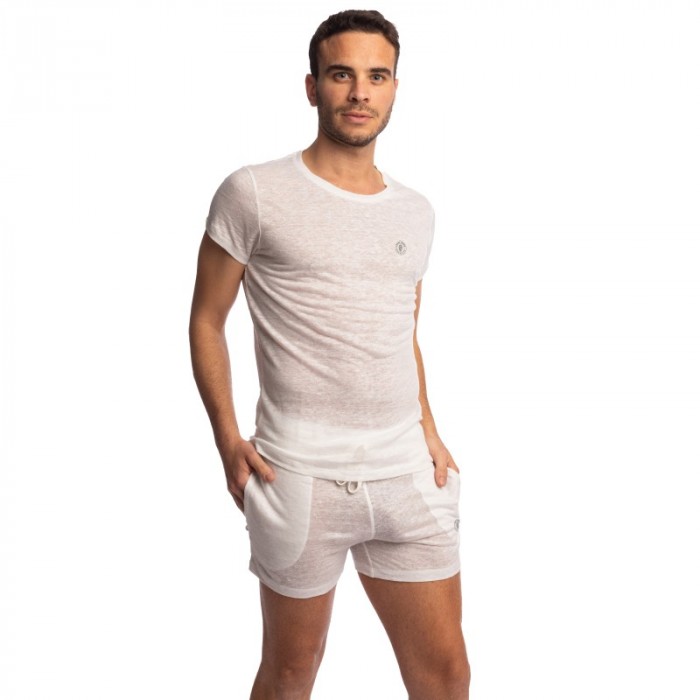 Corto de la marca L HOMME INVISIBLE - Nieuport Blanco - Pantalones cortos de estar por casa L Homme Invisible - Ref : RW29 NIE 0