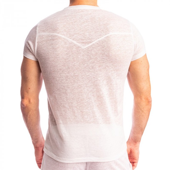 Kurze Ärmel der Marke L HOMME INVISIBLE - Nieuport Weiß - Rundhals-T-Shirt L Homme Invisible - Ref : RW32 NIE 002