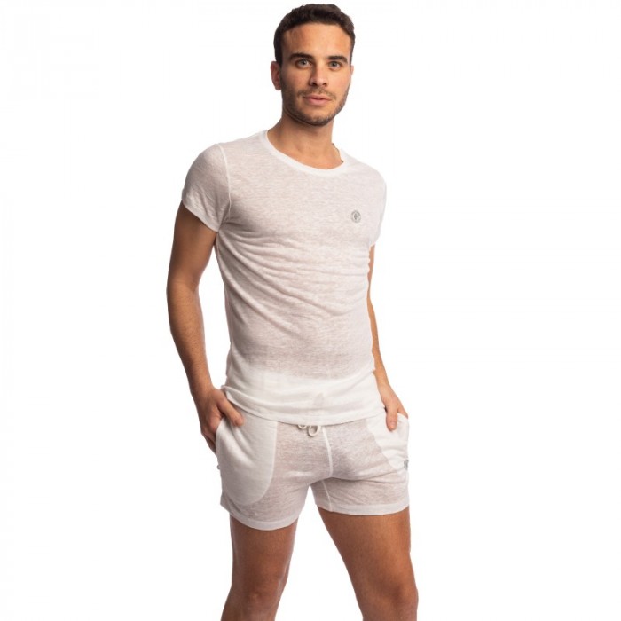 Maniche del marchio L HOMME INVISIBLE - Nieuport Bianco - T-shirt girocollo L Homme Invisible - Ref : RW32 NIE 002