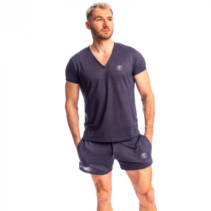 Maniche del marchio L HOMME INVISIBLE - Nieuport Navy - T-shirt con scollo a V L Homme Invisible - Ref : RW31 NIE M47