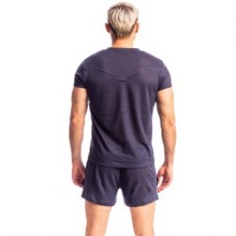 Short Sleeves of the brand L HOMME INVISIBLE - Nieuport Navy - V-neck T-shirt L Homme Invisible - Ref : RW31 NIE M47