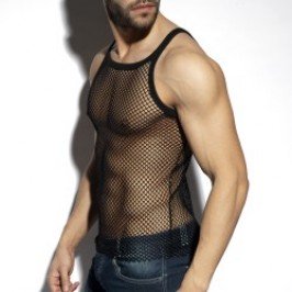 Tank top of the brand ES COLLECTION - copy of Beachy Tank Net - black - Ref : TS336 C10