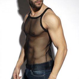 Tank top of the brand ES COLLECTION - copy of Beachy Tank Net - black - Ref : TS336 C10