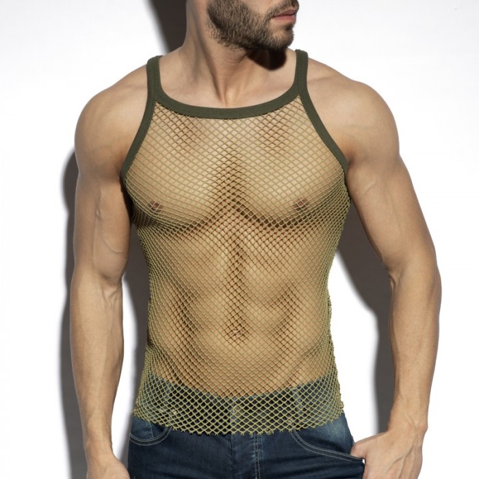 Tank top of the brand ES COLLECTION - copy of Beachy Tank Net - black - Ref : TS336 C12