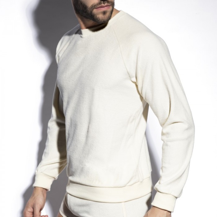 Long Sleeves of the brand ES COLLECTION - Sweatshirt Terrycloth - Ivoire - Ref : SP318 C02