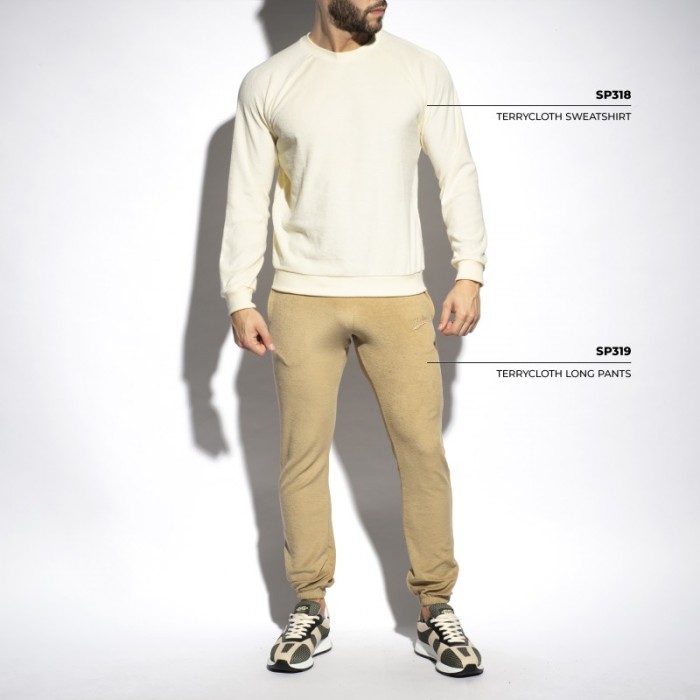 Lange Schlauen der Marke ES COLLECTION - Sweatshirt Terrycloth - Ivoire - Ref : SP318 C02