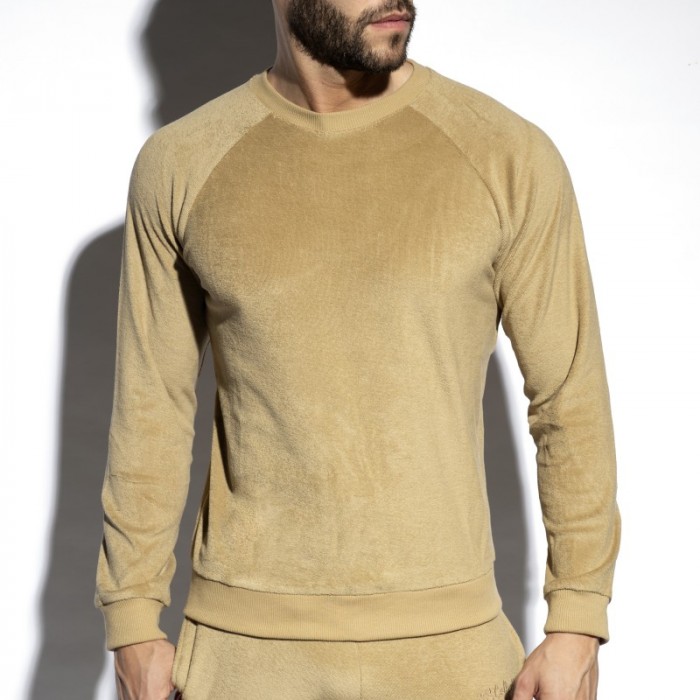 Maniche lunghe del marchio ES COLLECTION - copy of Sweatshirt Terrycloth - Ivoire - Ref : SP318 C28