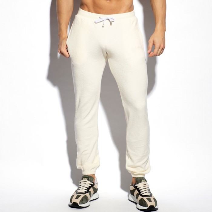 Pants of the brand ES COLLECTION - Pantalon Terrycloth - ivoire - Ref : SP319 C02