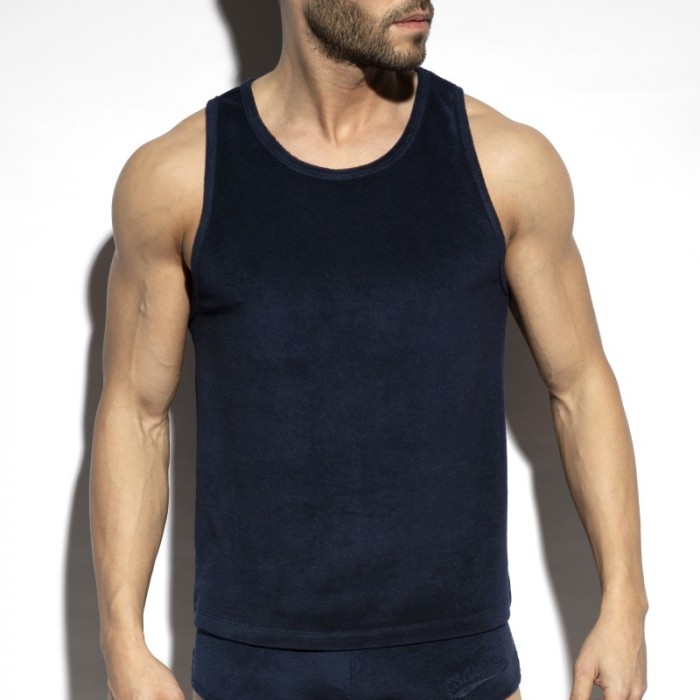 Débardeur de la marque ES COLLECTION - Débardeur Terrycloth - navy - Ref : TS316 C09