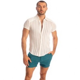 Chemise de la marque L HOMME INVISIBLE - Wimbledon Vanille - Chemise L Homme Invisible - Ref : HW122 WIM 011