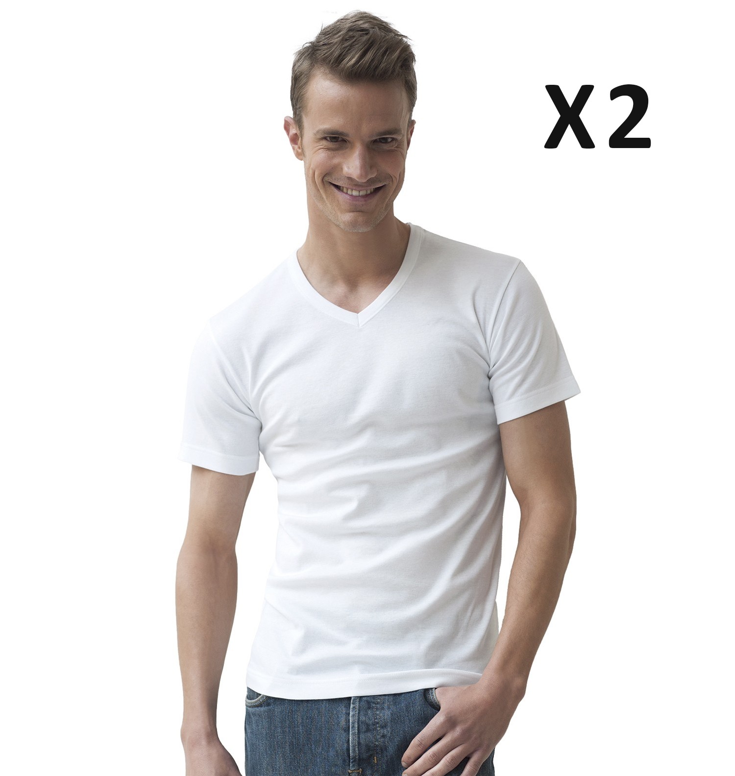 ATHENA Homme L220 T shirt, Blanc, S EU : : Mode