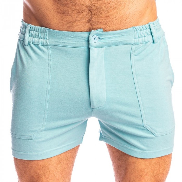 Short de la marque L HOMME INVISIBLE - Smitty Bleu Cristal - Short L Homme Invisible - Ref : RW35 SMI C21