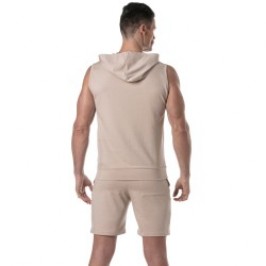 Top of the brand TOF PARIS - Sleeveless Hoodie Bamboo Tof Paris - Beige - Ref : TOF440BE