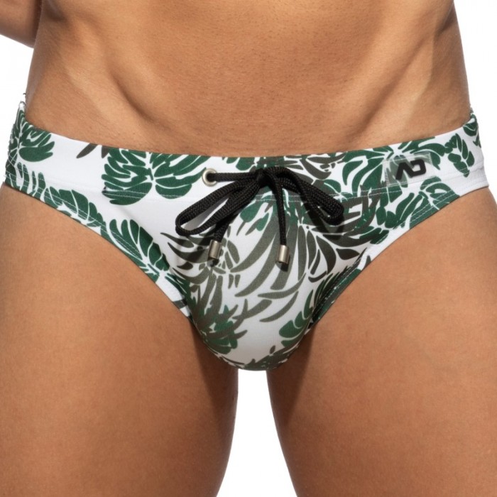 Bath Brief of the brand ADDICTED - Slip de bain Tropicana - kaki - Ref : ADS338 C12