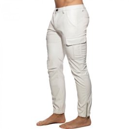 Pantalones de la marca AD FÉTISH - Pantalon cargo Fétish rub - blanc - Ref : ADF195 C01