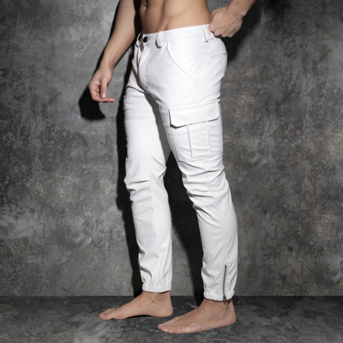 Hosen der Marke AD FÉTISH - Pantalon cargo Fétish rub - blanc - Ref : ADF195 C01