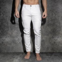 Pantaloni del marchio AD FÉTISH - Pantalon cargo Fétish rub - blanc - Ref : ADF195 C01